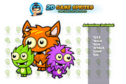 Monster 2D Game Sprites Set