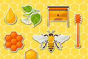 Honey and bee stickers.