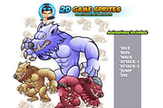 Monster Wolfs 2D Game Sprites Set