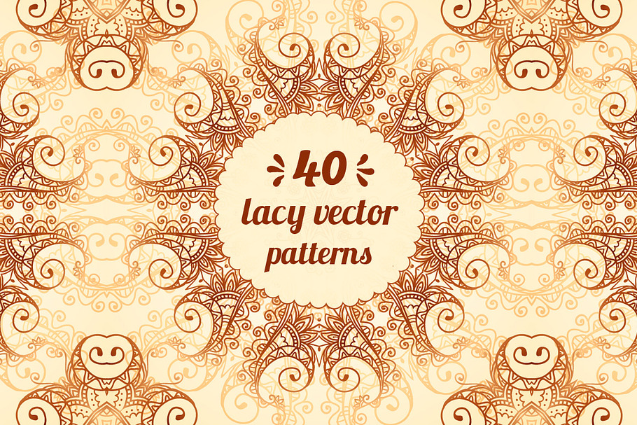 40 wonderful vintage vector patterns in Patterns - product preview 8
