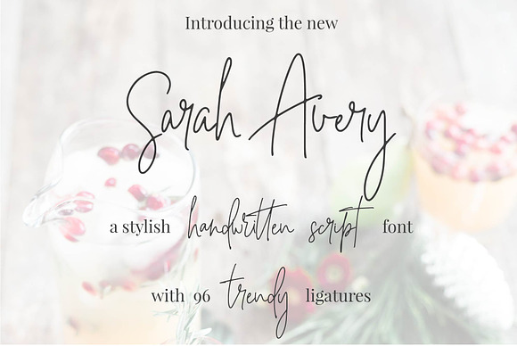 *NEW*Sarah Avery Script Font in Script Fonts - product preview 10