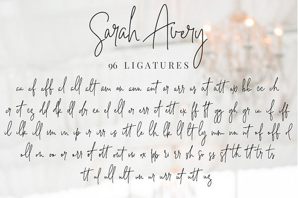 *NEW*Sarah Avery Script Font in Script Fonts - product preview 12