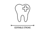 Teeth treatment linear icon