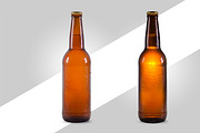 Isolated beer bottle mock-up