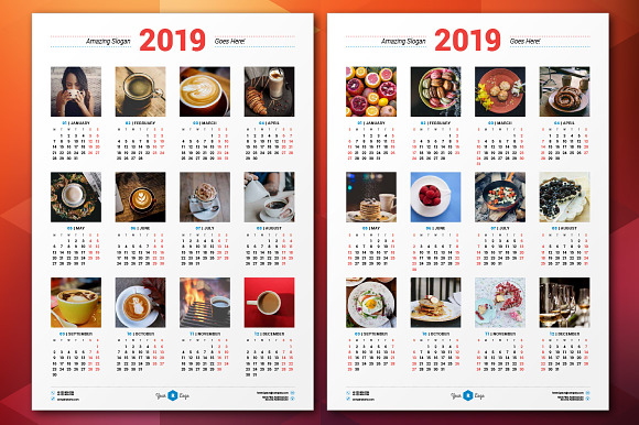 Calendar Poster 2019 in Stationery Templates - product preview 1