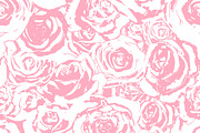 Bright pink rosebuds on white