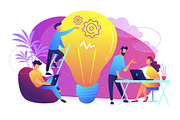 Coworking concept vector illustration.
