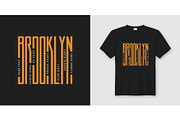 Brooklyn streets. T-shirt design.