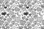Cute doodle hand-drawn hearts