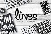 Just Lines. 30 Seamless Patterns