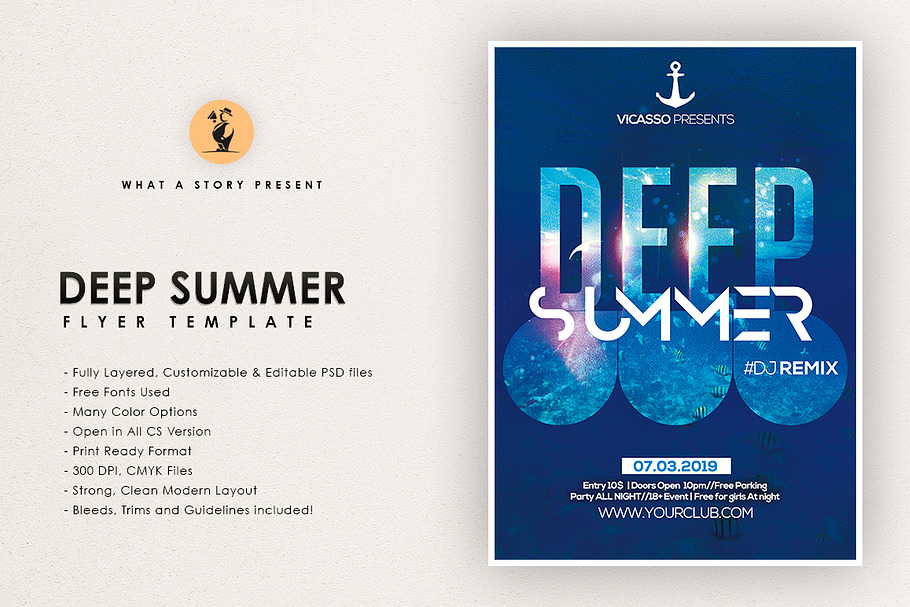 Deep Summer in Flyer Templates - product preview 8