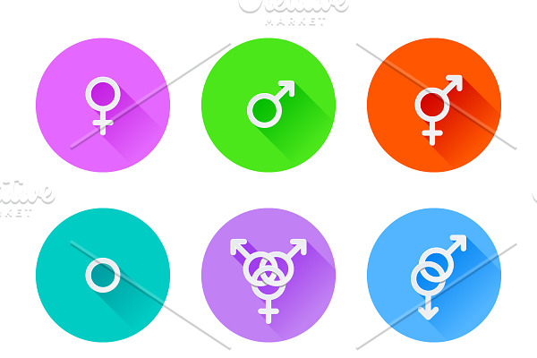 Set of sexuality symbols