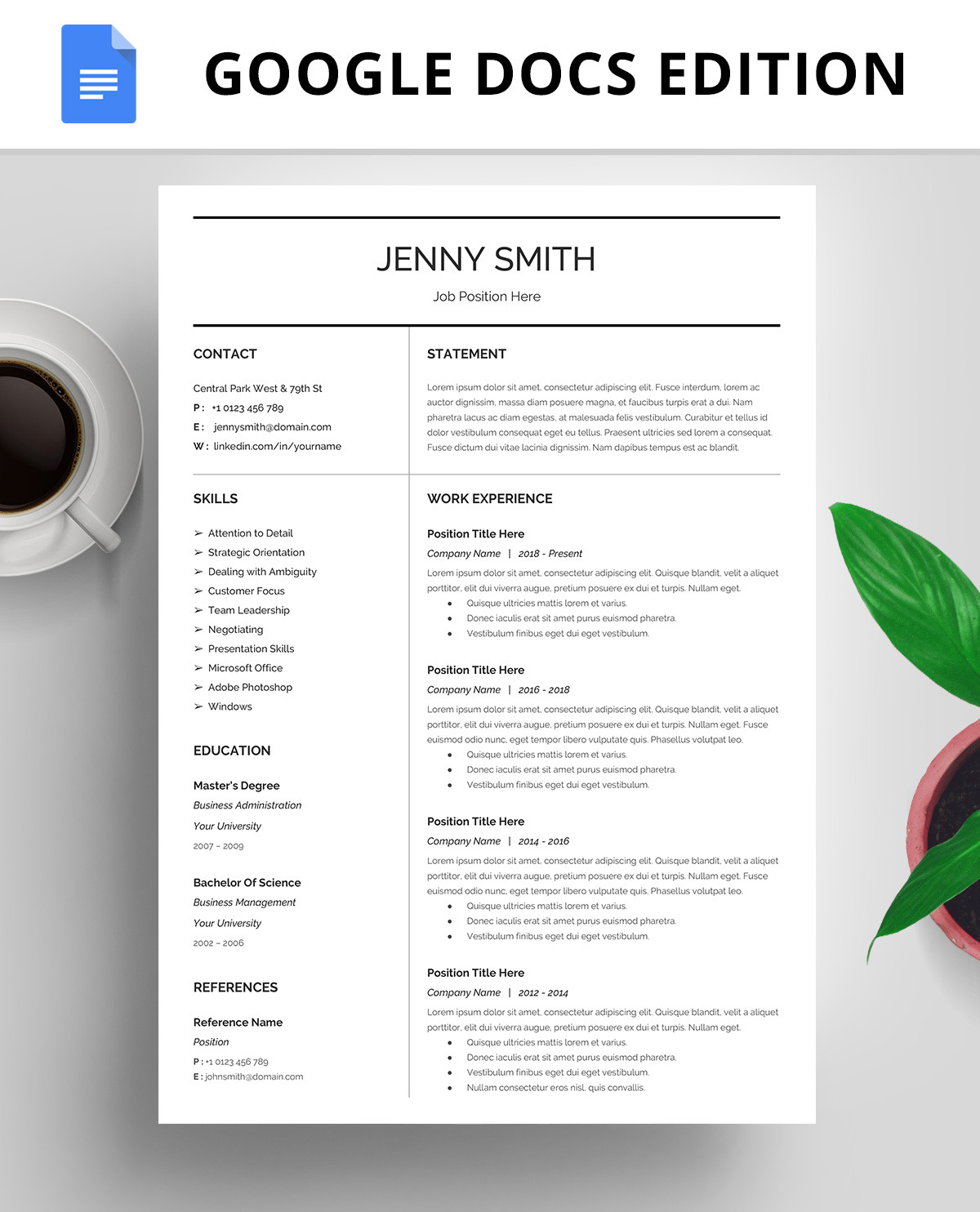 Google Resume Templates / A Simple Google Docs Resume Template And