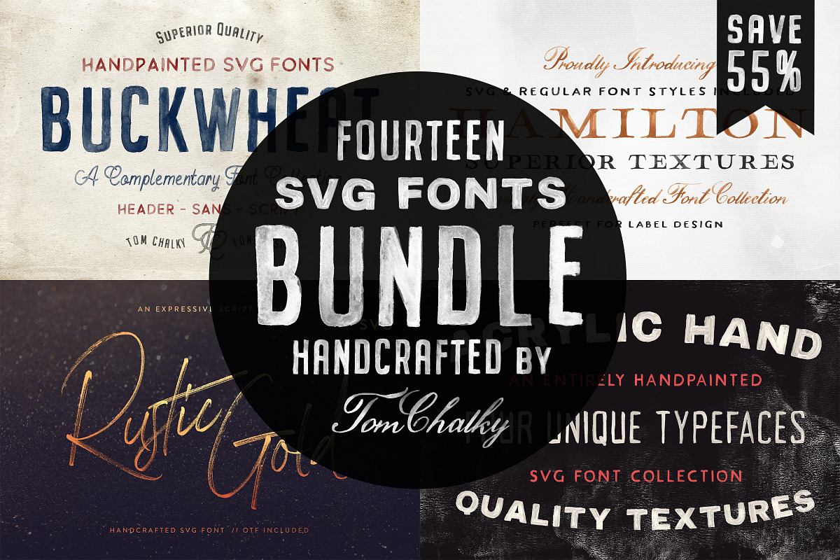 The Handcrafted SVG Font Bundle in Display Fonts - product preview 8