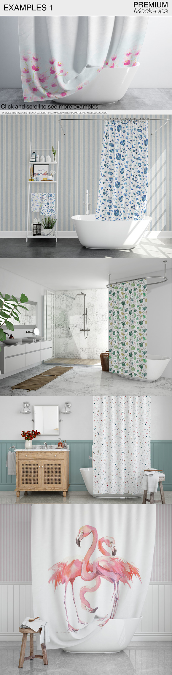 Bath Curtains Collection in Product Mockups - product preview 3