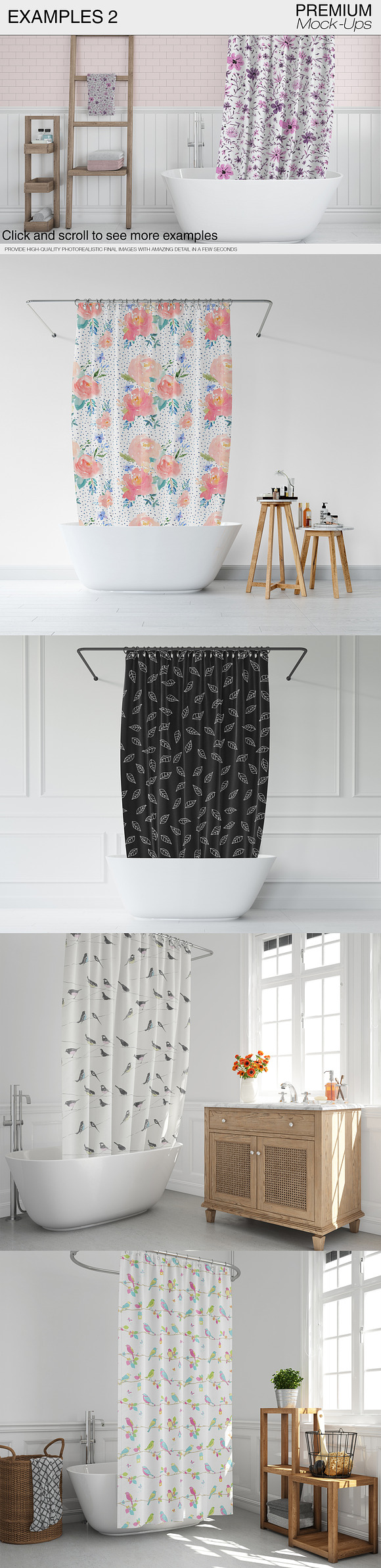 Bath Curtains Collection in Product Mockups - product preview 4