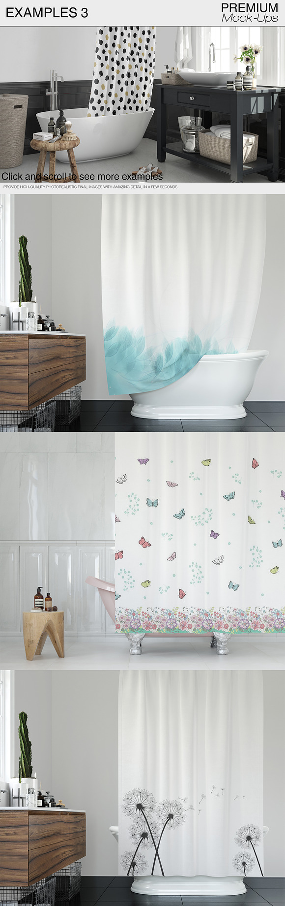 Bath Curtains Collection in Product Mockups - product preview 5