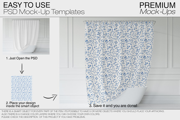 Bath Curtains Collection in Product Mockups - product preview 7