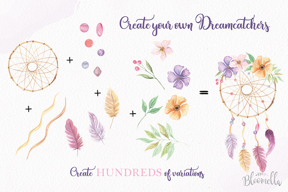 Dreamcatcher Creator DIY 66 Elements in Illustrations - product preview 1