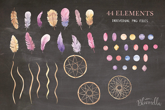 Dreamcatcher Creator DIY 66 Elements in Illustrations - product preview 3