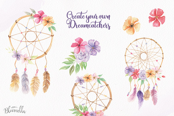 Dreamcatcher Creator DIY 66 Elements in Illustrations - product preview 4