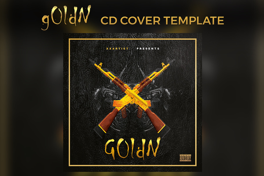 g0ldN Cd Cover Template
