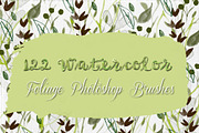 122 Watercolor Photoshop Brushes