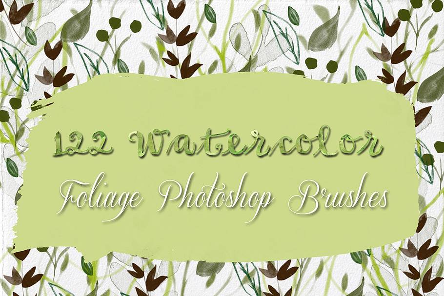 122 Watercolor Photoshop Brushes