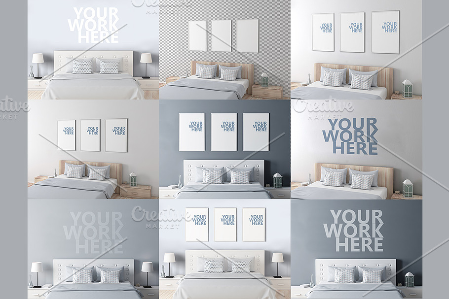 10 PSD Mokups with modifiable walls  in Print Mockups - product preview 8