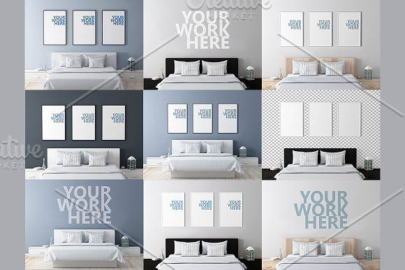 10 PSD Mokups with modifiable walls  in Print Mockups - product preview 1