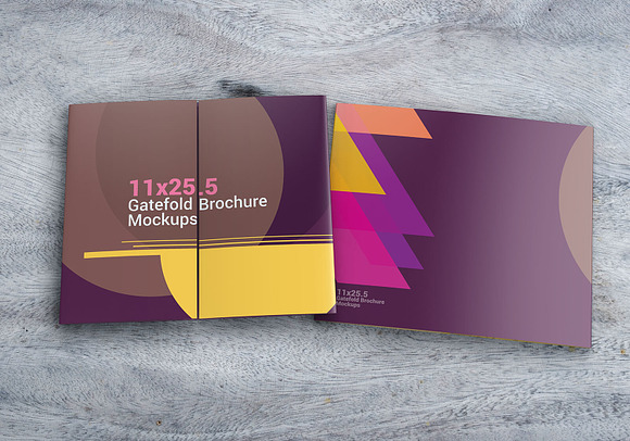 11×25.5 Gatefold Brochure Mockups in Print Mockups - product preview 2
