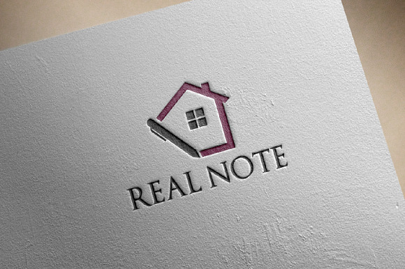 House Real Estate Pen Note Logo in Logo Templates - product preview 1