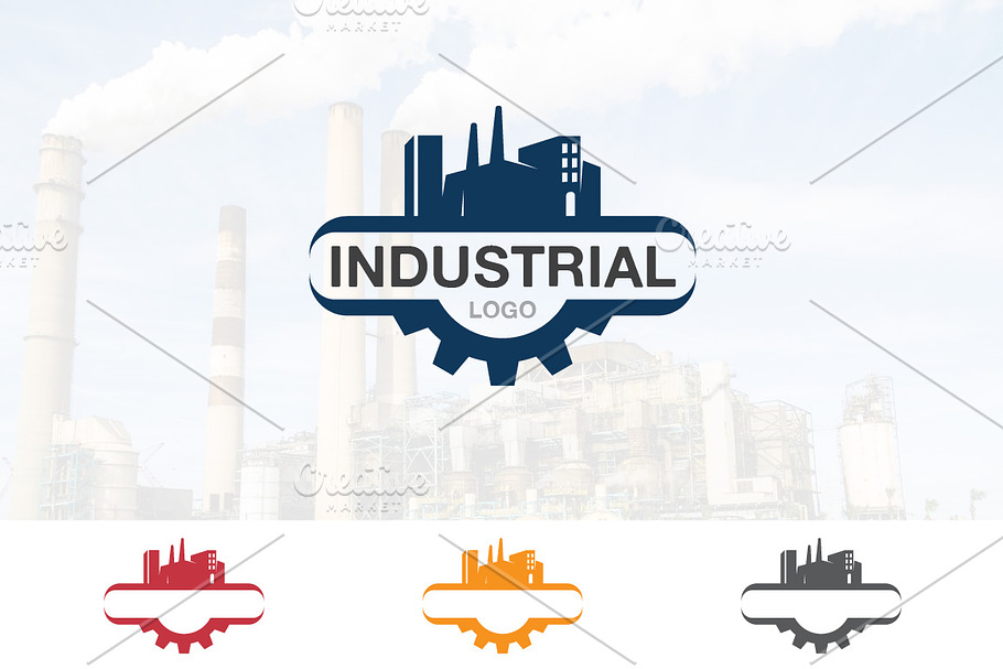 Industrial Factory Gear Logo in Logo Templates - product preview 8