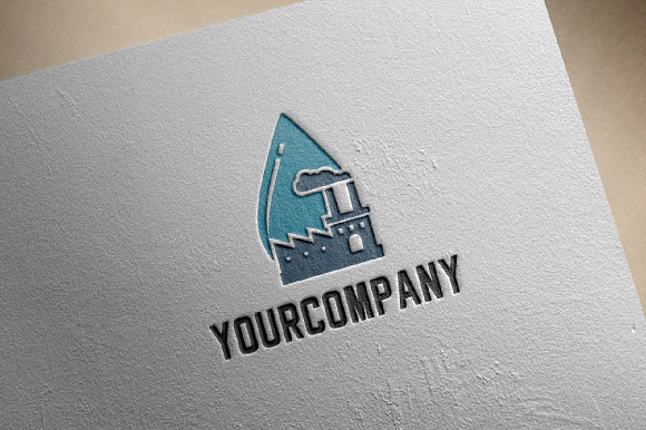 Natural Water Industry Factory Logo in Logo Templates - product preview 1