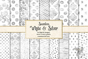 White and Silver Digital Paper
