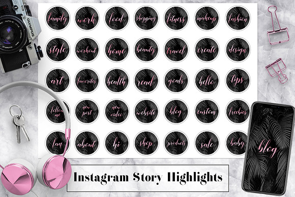 Rose Instagram Highlight Icons in Instagram Templates - product preview 1