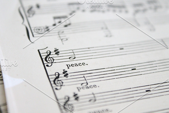 Sheet Music Closeup - 5 Images in Patterns - product preview 1