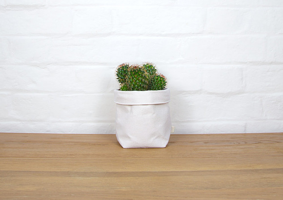 Fabric planter mockup with cactus in Product Mockups - product preview 2