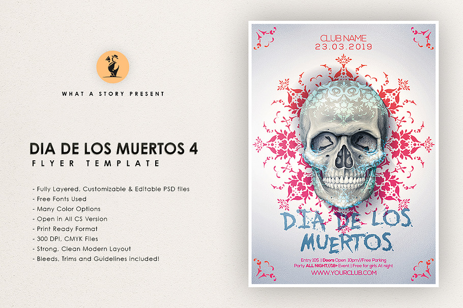 Dia De Los Muertos 4 in Flyer Templates - product preview 8