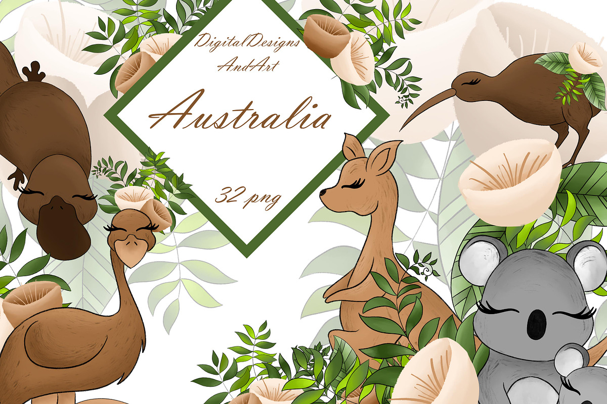Australia animals clipart in Illustrations - product preview 8