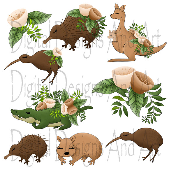 Australia animals clipart in Illustrations - product preview 1