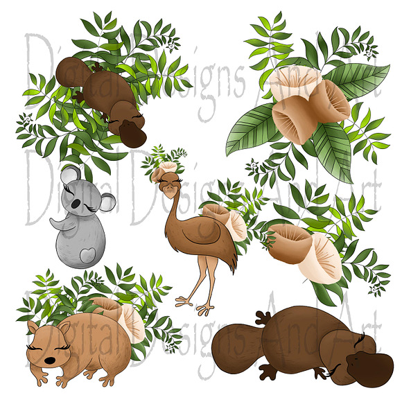 Australia animals clipart in Illustrations - product preview 2