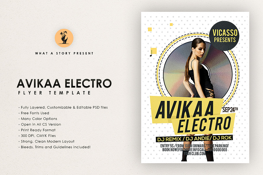 Avikaa Electro in Flyer Templates - product preview 8