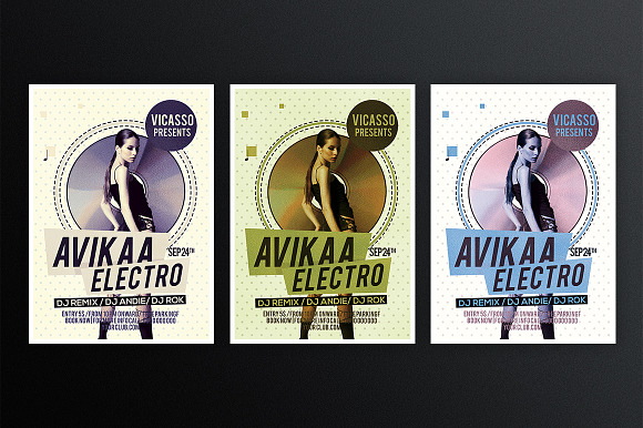 Avikaa Electro in Flyer Templates - product preview 2