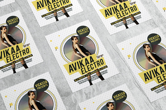 Avikaa Electro in Flyer Templates - product preview 3