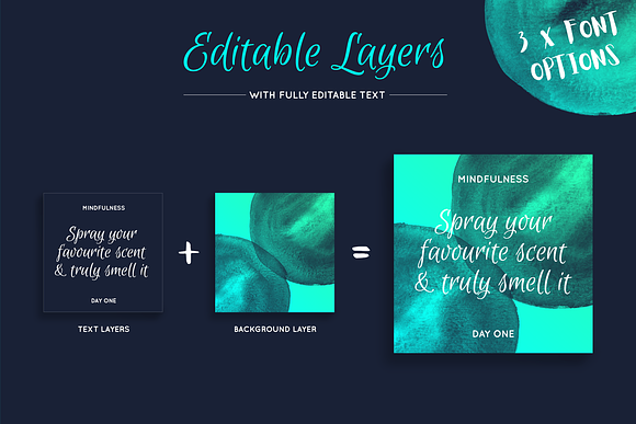 7 Days of Mindfulness Challenge in Instagram Templates - product preview 1