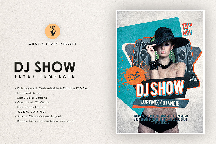 Dj Show in Flyer Templates - product preview 8