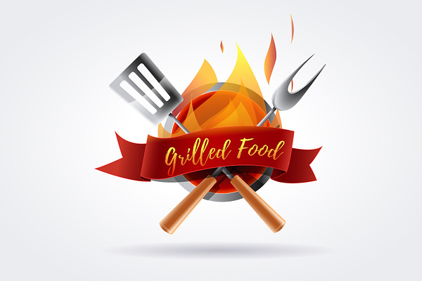 Logo grilled food