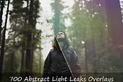 700 Abstract Light Leaks Overlays