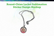 Round Locket with chain Mock-up